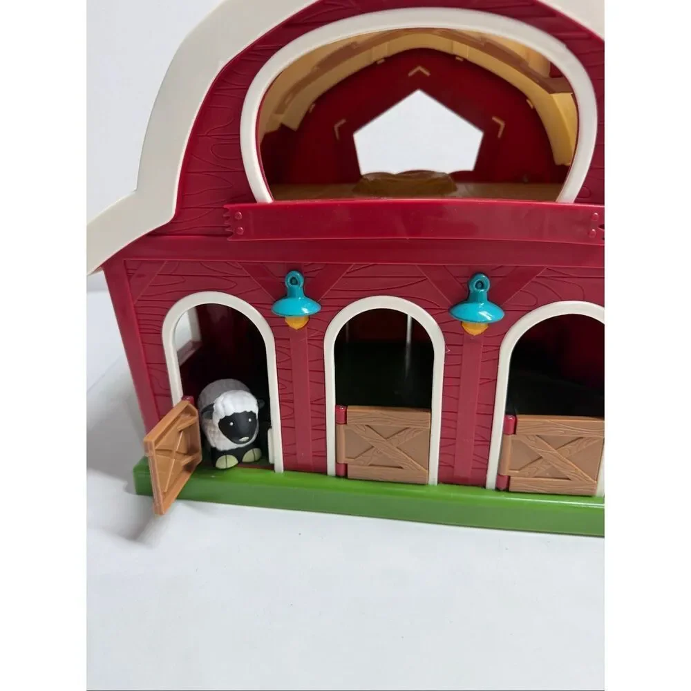 Battat– Big Red Barn, Animal Farm Playset Learning Toy for Large Farm + 1 Animal